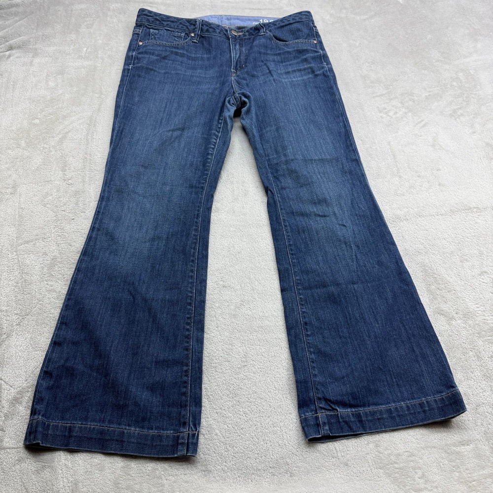 Gap 1969 Long & Lean Jeans Women 31/12a Dark Denim Flare Bootcut Y2K 2000s Denim